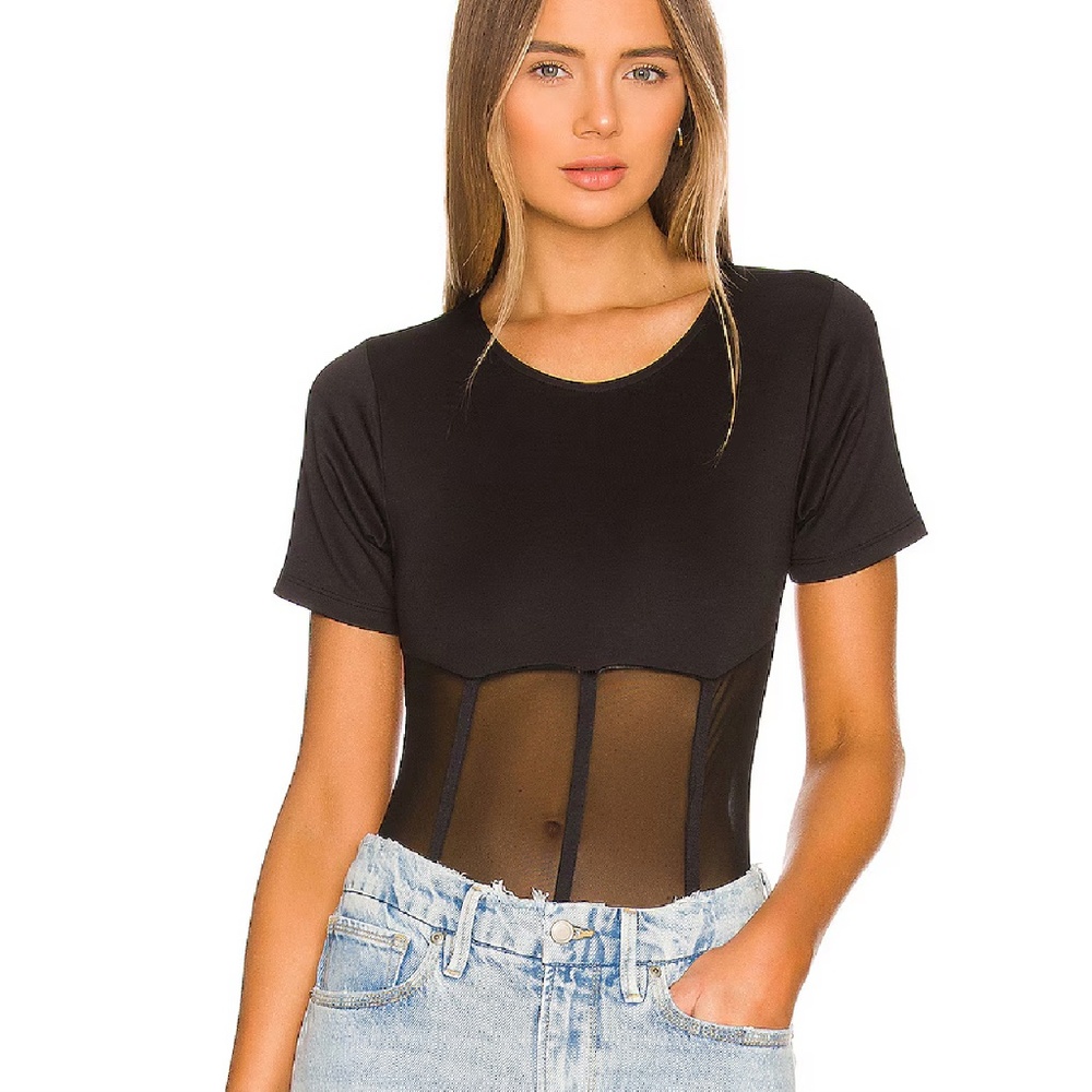 Black Boned Bodysuit
